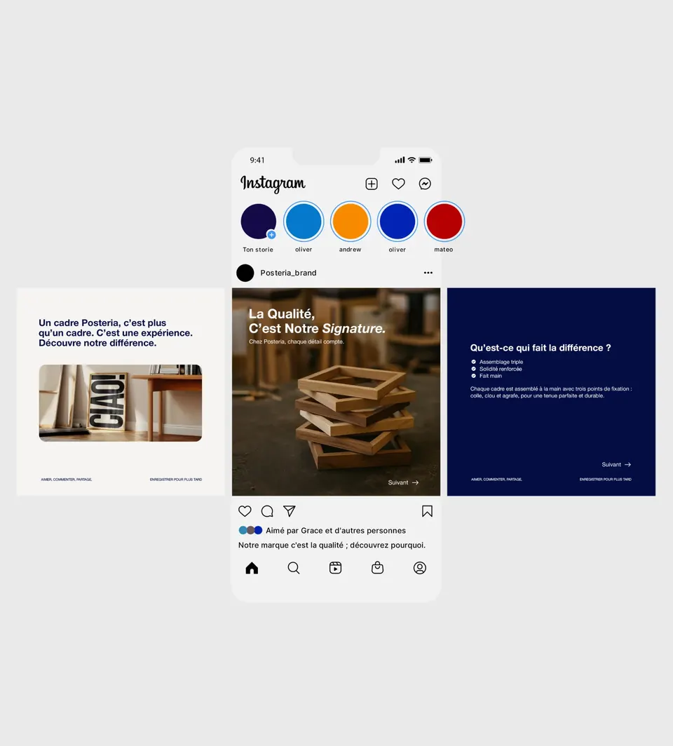 Posteria — marque de posters encadrés haut de gamme