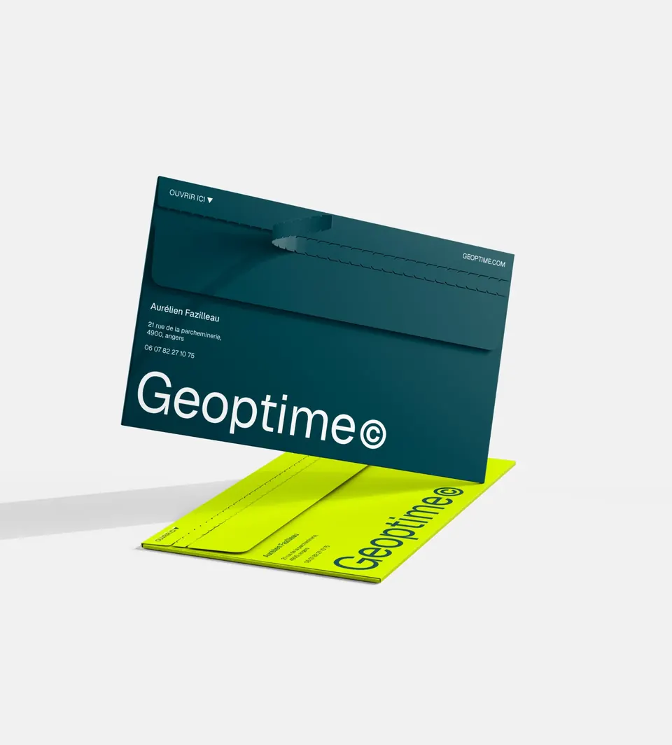 Geoptime — identité de marque et application d’optimisation de tournées